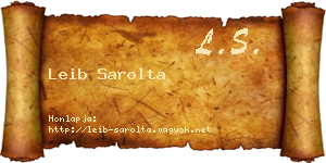 Leib Sarolta névjegykártya